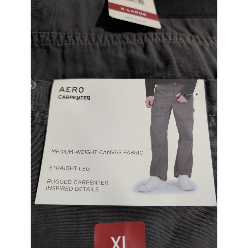 Aeropostale Men's Carpenter Pant Charcoal Gray Size XL